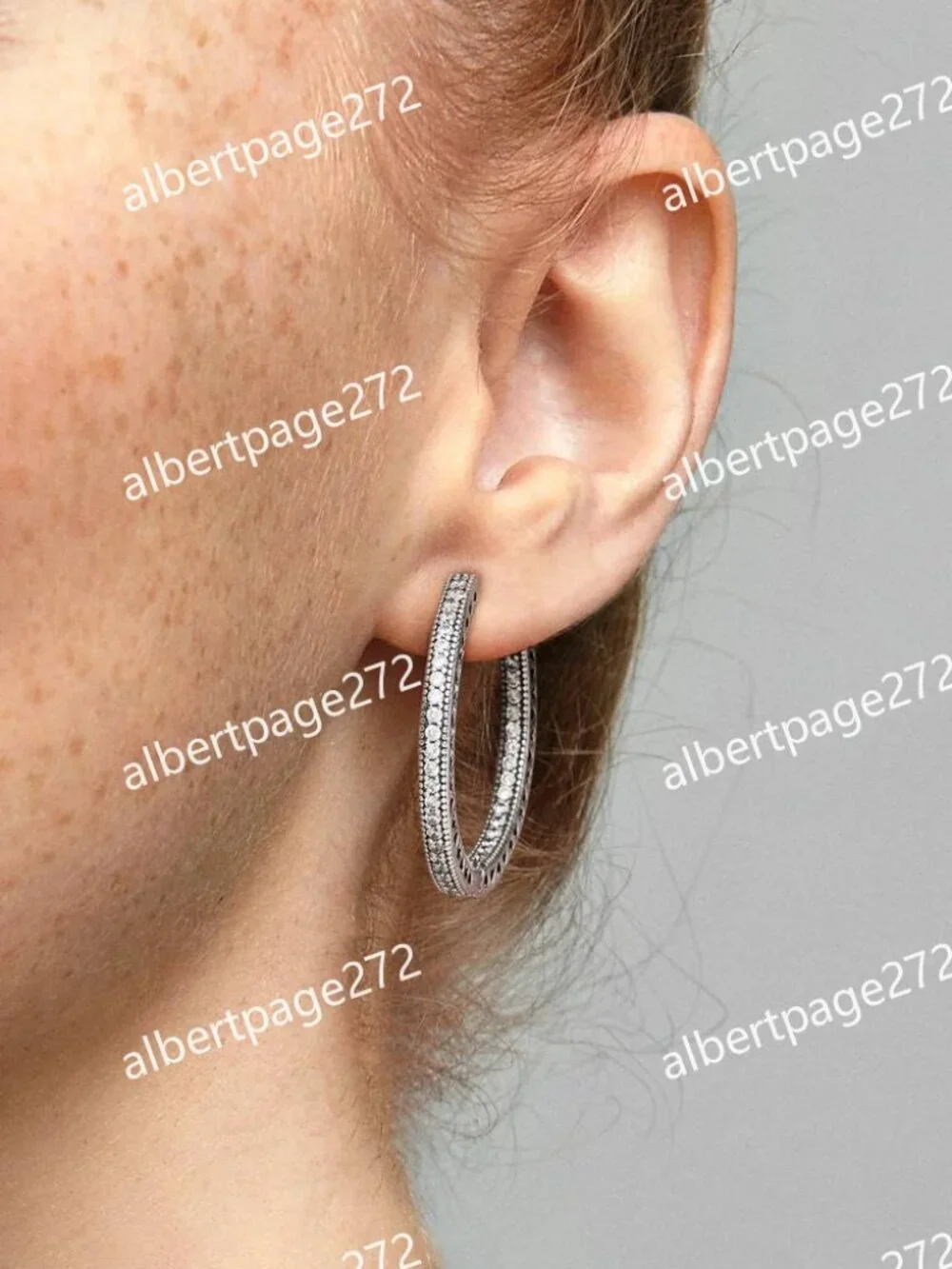 Sparkle and Hearts Hoop Earrings